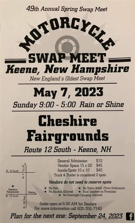 NOTE New Venue Boone Fairgrounds, Boone, Iowa. . Keene motorcycle swap meet 2023